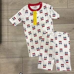Hanna Andersson popsicle shorty pajamas size 12. New!